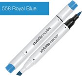 Stylefile Marker Brush - Royal Blue - Hoge kwaliteit twin tip marker met brushpunt