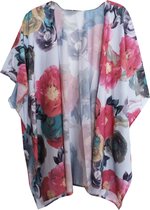 Kimono, Bloemen Patroon, Viscose, Art print