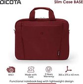 Dicota Slim Case BASE 14.1 inch - Laptop Sleeve / Rood
