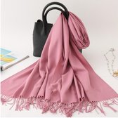 Emilie Scarves Pashmina sjaal Cashmere omslagdoek roze lavendel - 200*63CM