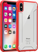 Bumper telefoonhoesje geschikt voor Apple iPhone X / XS Hoesje Rood - Shockproof