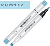 Stylefile Marker Brush - Pastel Blue - Hoge kwaliteit twin tip marker met brushpunt