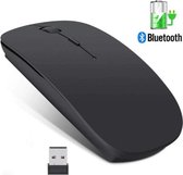 BUBM Draadloze Muis Laptop - Stille Muis Draadloos - Bluetooth - Draadloze Bluetooth Muis - Bluetooth Muis Draadloos - Silent Mouse - Zwarte Muis - Draadloze USB Muis - USB Receive