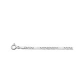 YO&NO -  Armband  - Zilver - Valkenoog - 2,3mm 18cm -Sieraden vrouw - Heren - Gerhodineerd - Zilver 925