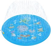 Waterspeelmat groot 170 cm | Speelmat met fontein | Waterpret voor kinderen | Waterspeelgoed | Watermat met sproeier | Waterspel | Spelen met water | Splash pad | Zwembad met fontein
