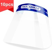 Andent Gezichtscherm Spatmasker Gezichtsmasker Beschermkap Gelaatscherm | Herbruikbaar Ontsmetbaar | 10 Stuks