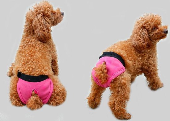 Pet Soft Hondenluiers voor vrouwtjes - menstruatiebroek voor honden, 3 stuks wasbare seizoensluiers voor vrouwelijke honden (massief, XL