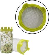 Kiemdeksel voor Glazen Pot - Kiemfilter Mason Jar Kiemdeksel - Zaaddeksel - Top Sprouting - Tuineren