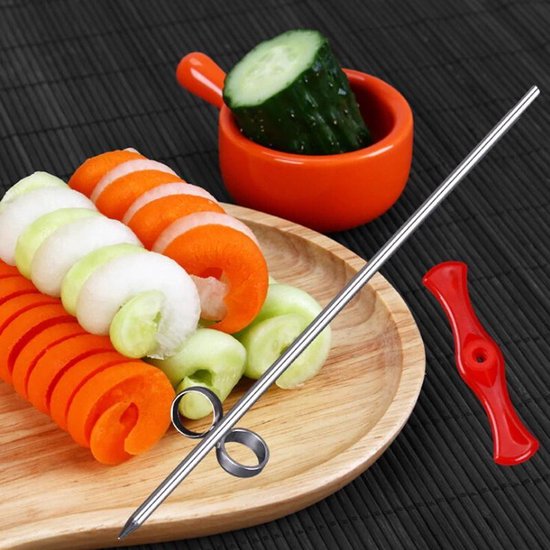 Spiraal Snijder voor Groente en Fruit - Spiral Cutter - Groentesnijder - Fruitsnijder - leuk voor bij het barbequen of gourmetten - 2 + 1 Gratis!
