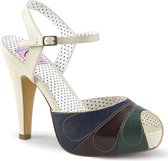 Pin Up Couture Sandaal met enkelband -37 Shoes- BETTIE-27 US 7 Creme