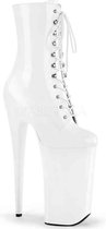 Pleaser Plateau Laarzen, Paaldans schoenen -41 Shoes- BEYOND-1020 Paaldans schoenen Wit