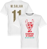 Liverpool Trophy M. Salah 11 Champions of Europe 2019 T-Shirt - Wit - S