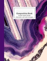 Composition Book Purple Agate Geode Wide Rule