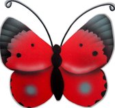 Handgemaakte Houten Vlinder (Rood)