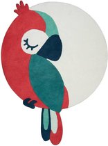 Lilipinso Vloerkleed Green Parrot | 160 x 120 cm (dikte: 1,5 cm) | Kinderkamer | Babykamer | Baby | Kinderen