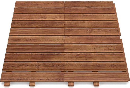 voor bagage meester Floranica® houten tegel volledig gemaakt van geïmpregneerd larikshout,  terrastegels,... | bol.com