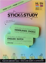 Stick and Study – Engels leren met sticky notes! - 50 vel - NEDERLANDS / ENGELS - Food editie -