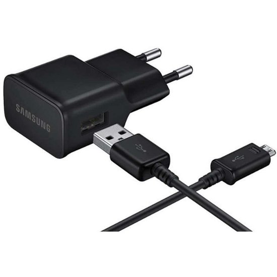 Bezighouden Terugroepen Lach Samsung universele micro USB adapter + reislader + datakabel - zwart |  bol.com