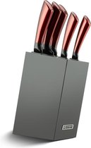 Edënbërg Red Line - Set de couteaux de luxe - Bloc à couteaux - 6 pièces - acier inoxydable