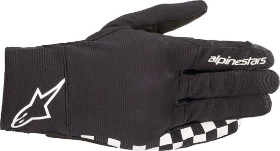 ALPINESTARS REEF BLACK WHITE MOTORCYCLE GLOVES S - Maat S - Handschoen