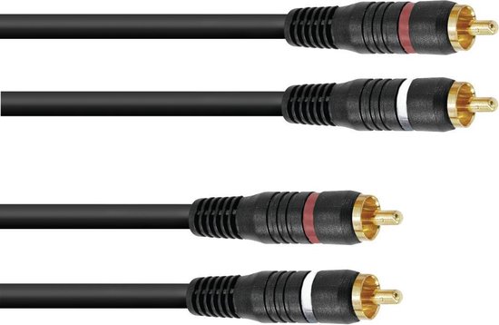 OMNITRONIC rca audio kabel - tulp kabel - 2x tulp 0.3m- cinch audiokabel |  bol.com