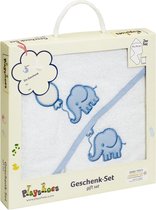 Playshoes badcape cadeauset olifant wit blauw