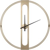 LW Collections Wandklok - Metaal - Goud/Zwart - 60cm