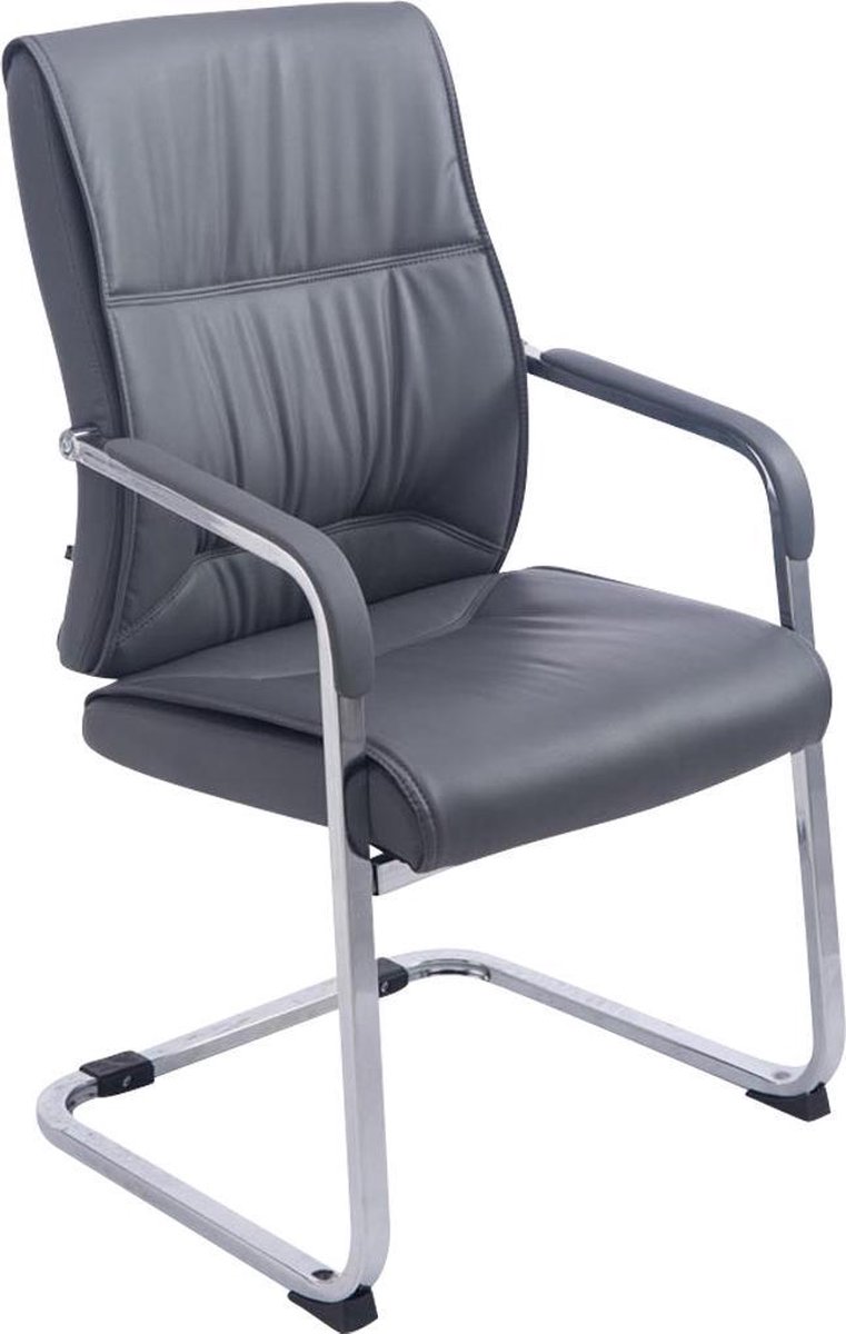 Bureaustoel - Ergonomische bureaustoel - Modern - Armleuning - Kunstleer - Grijs - 51x58x102 cm