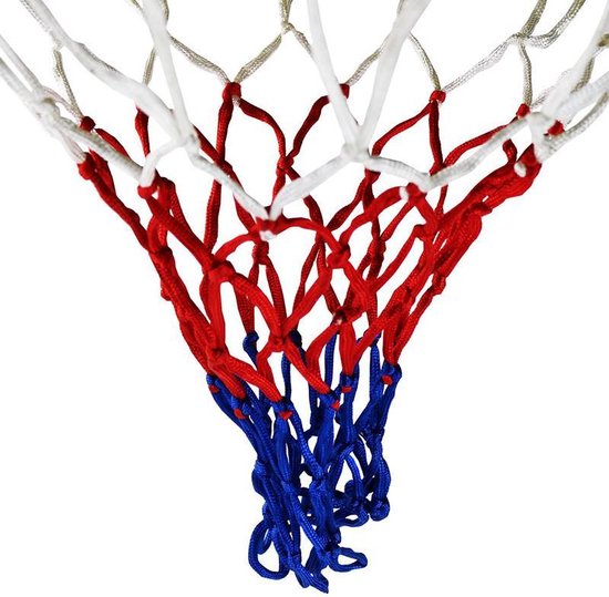 Ultrices Basketbalnet – Basketballnet –  Basketbalnetje – 3 Kleuren – Rood Wit Blauw