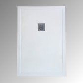 Receveur de douche composite avec bord Stone Eco 105,5x115cm blanc