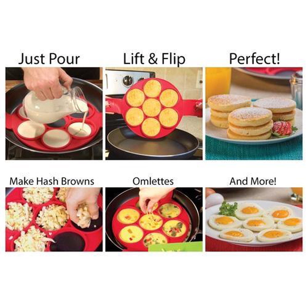 SLD - Stampi Per Pancake In Silicone Da 2 Pacchi; cak Pancake