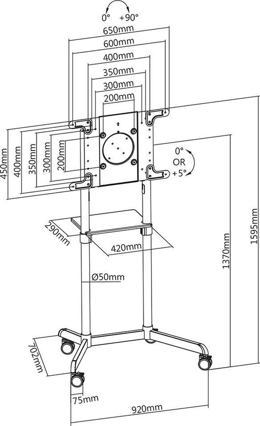 Newstar M1250 zwart