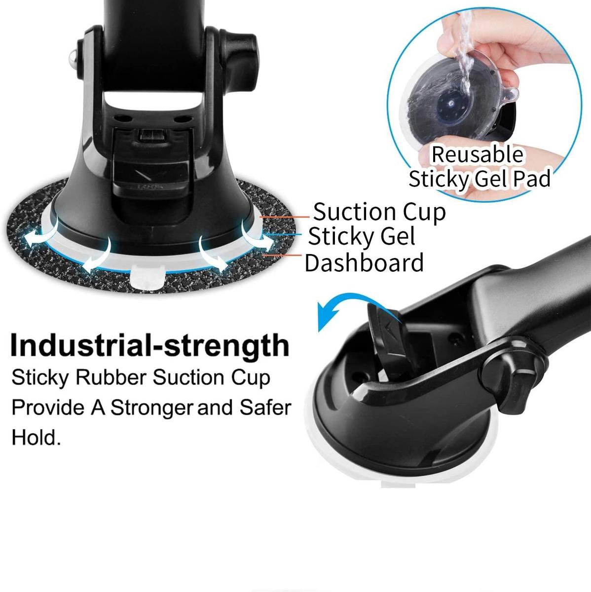 Magnetische telefoonhouder voor in de auto - Autohouder - Auto telefoonhouder - Magneet smartphone houder - Dashboard Raam zuignap - Samsung - iPhone - Nokia - Huawei - Sony - LG - HTC - OnePlus - Xiaomi - Universeel - Magnetisch – foto 2