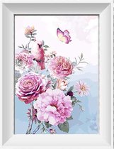 Artstudioclub®  Schilderen op nummer volwassenen 40x50 cm Bloemen, vogel en vlinder
