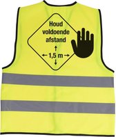 Hesje Houd Afstand - Veiligheidshesje 1,5m - Houd voldoende afstand veiligheidsvest