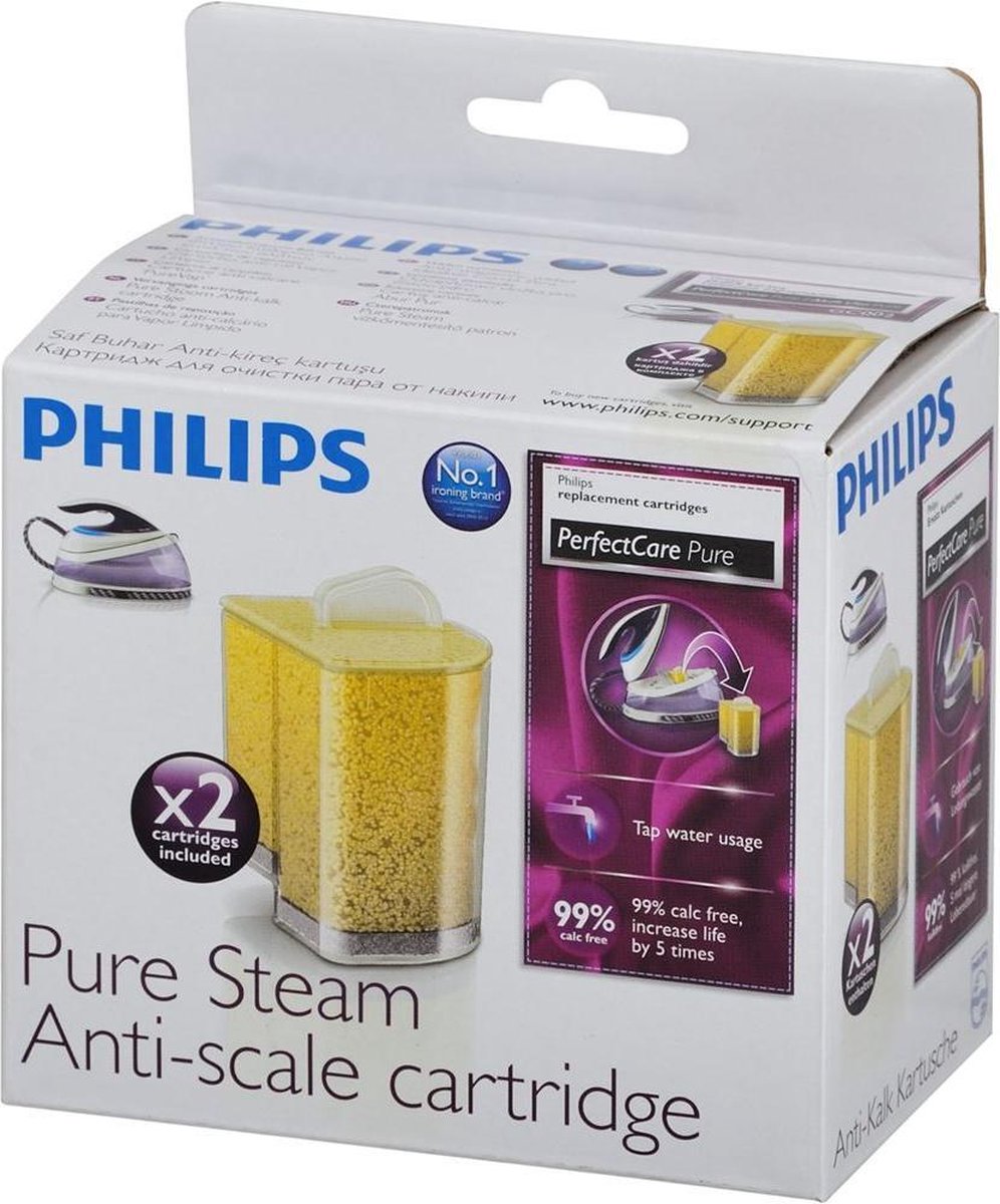 Philips PerfectCare Pure Cartouche anticalcaire, élimine 99 % du calcaire |  bol