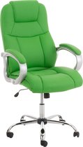 Bureaustoel - Ergonomische bureaustoel - Design - Hoofdkussen - In hoogte verstelbaar - Kunstleer - Groen - 66x70x122 cm