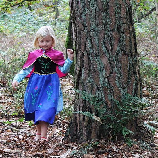 Frozen Anna jurk met cape + gratis kroon 98/104 (110) 34 jaar Prinsessenjurk...