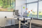 Plexiglas Scherm 75 x 58 cm incl klemmen - Spatscherm - Preventiescherm - Scheidingswand Corona Social Distancing voor bureau en balie - Verschillende Maten