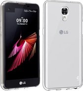 LG X Screen smartphone hoesje silicone tpu case wit transparant