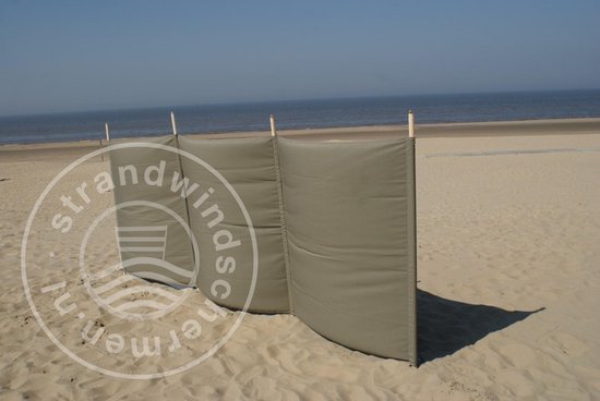 Insecten tellen duurzame grondstof Renderen Strand Windscherm 4 meter dralon Effen Taupe met houten stokken | bol.com