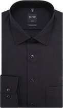 OLYMP Luxor modern fit overhemd - zwart - Strijkvrij - Boordmaat: 41
