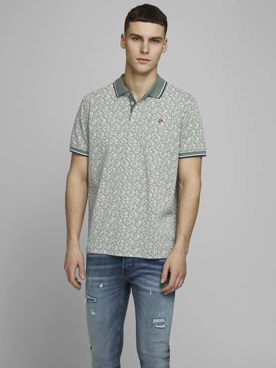 Jack & Jones - JPRBLUWIN POLO SS AOP - Dark Forest - Mannen - Maat L