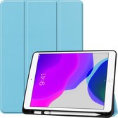 LUQ ® iPad 10.2 (2019) avec support Apple Pencil - Blauw clair