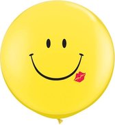 Ballonnen smiley met kus (2 stuks)