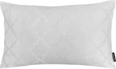 Jacquard Eden White Long Kussenhoes | Katoen / Polyester | 30 x 50 cm