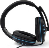 Gaming headset met microfoon - hoofdtelefoon / koptelefoon PS4 - Xbox One / Nintendo Switch / Windows / Android - zwart & blauw