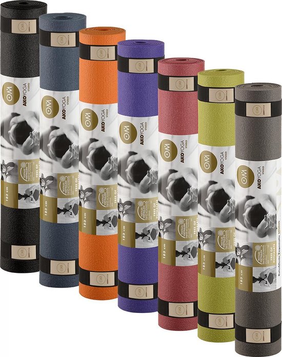 AKO Yin-Yang Studio Yogamat - 4,5 mm dik - 60x183cm - Zwart van AKO — afbeelding 3