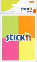 Stick'n kleine sticky notes - 38x51mm, 4x neon, 200 memoblaadjes