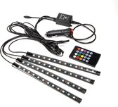 Technaxx TX-140 LED Interieurverlichting voor de auto 8 kleurinstellingen met afstandsbediening